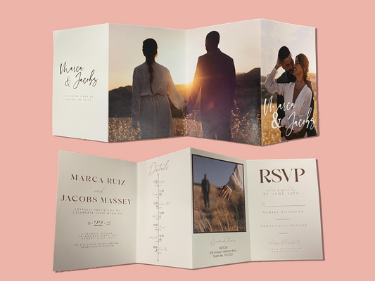 All In One Folded Invitation