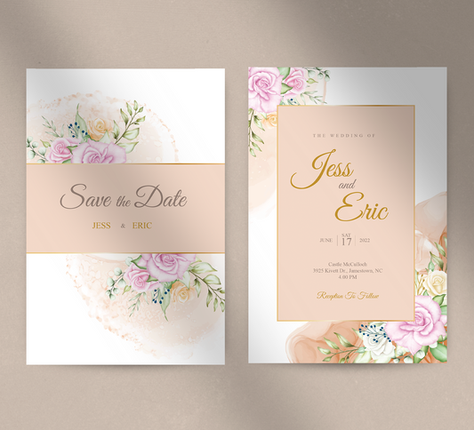 Floral Watercolor-Invitation